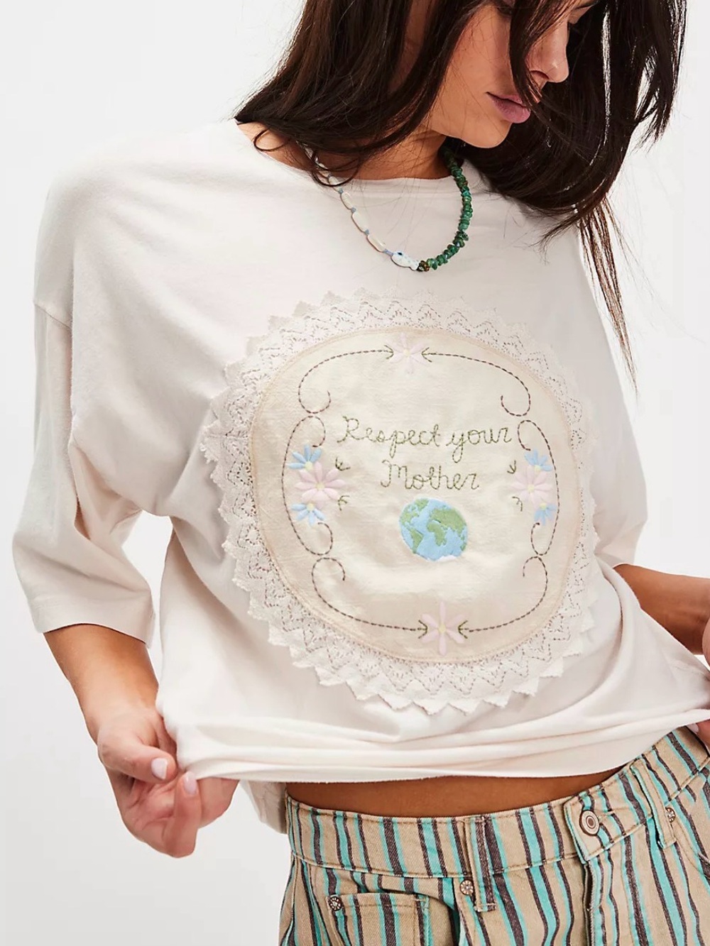 Free People x Tricia Fix Respect Your Mother Tee